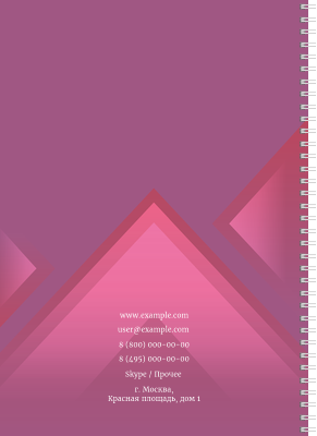 Блокноты-книжки A4 - Лиловые треугольники Задняя обложка