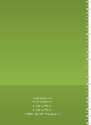 Блокноты-книжки A4 - Зелено-синий стандарт Задняя обложка